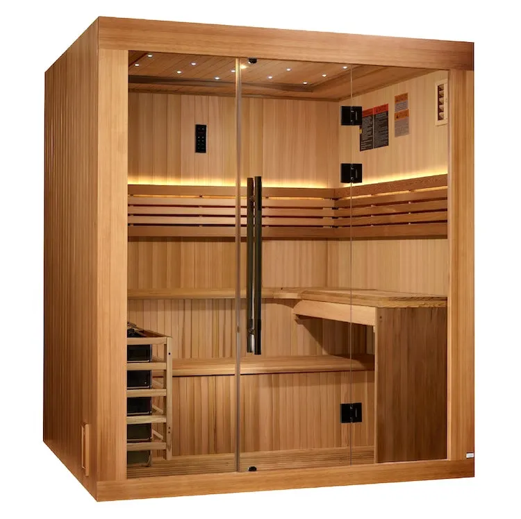 Golden Designs "Osla Edition" 6 Person Traditional Sauna - Canadian Red Cedar