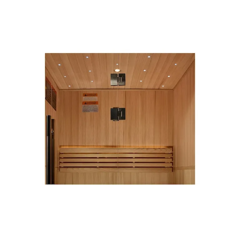 Golden Designs "Sundsvall Edition" 2 Person Traditional Sauna - Canadian Red Cedar Interior and Pacific Premium Clear Cedar Exterior
