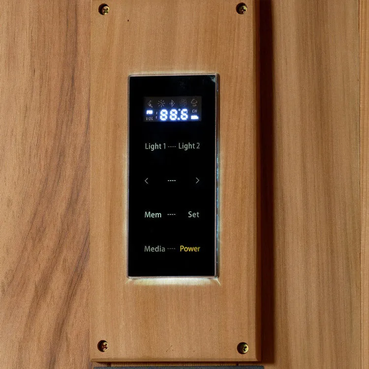 Golden Designs "Sundsvall Edition" 2 Person Traditional Sauna - Canadian Red Cedar Interior and Pacific Premium Clear Cedar Exterior