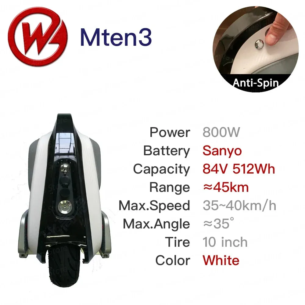 Gotway mten3 Begode mten3 Electric Unicycle One Whee Scooter Black 10"  800W Motor Light Monowheel  Balance 11kg