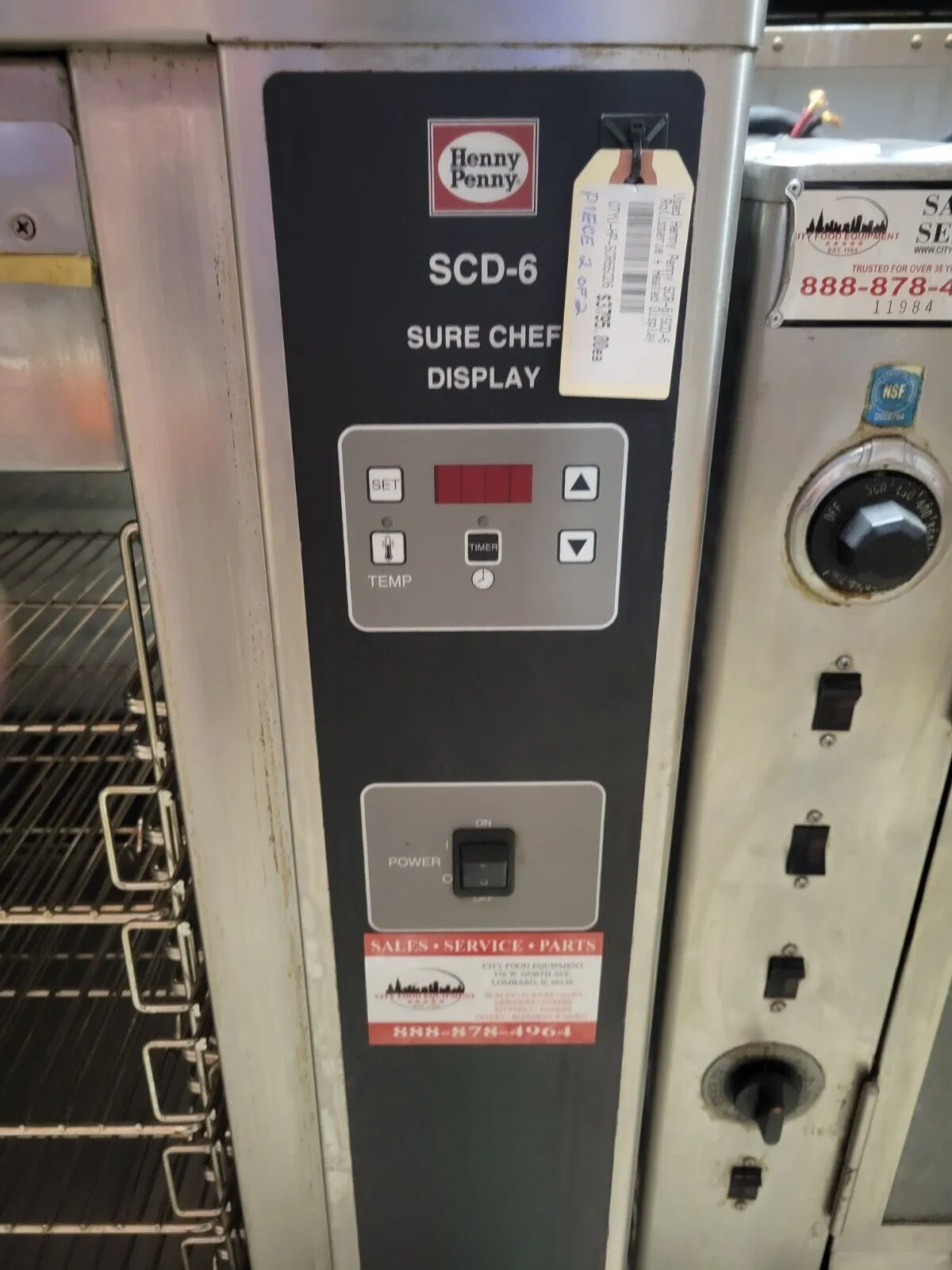 Henny Penny SCD-6 Rotisserie Base Warming Cabinet & Display Combo