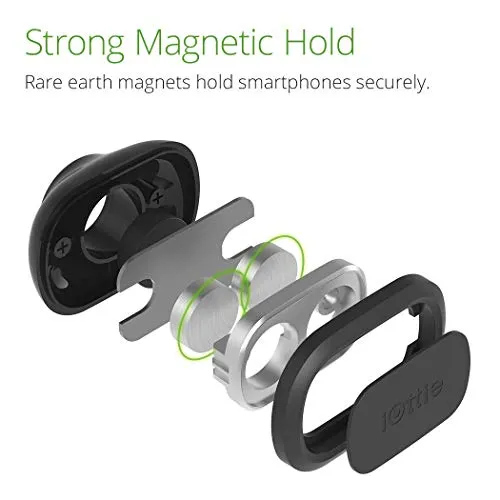 iOttie iTap 2 Magnetic Air Vent Car Mount Holder, Cradle for IPhone Xs Max R 8 Plus 7 Samsung Galaxy S10 E S9 S8 Plus Edge Note 9 & Other Smartphones