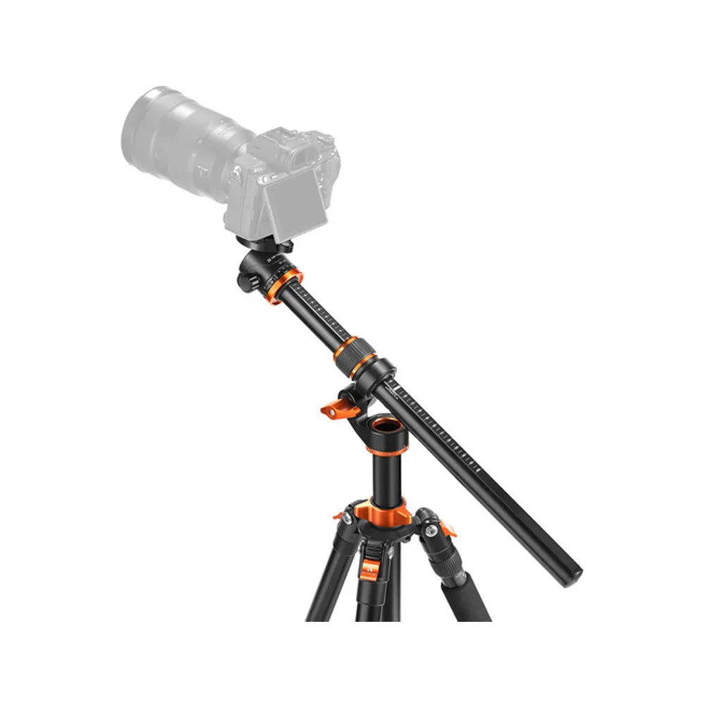 K&F Concept KF09 Series 2-in-1 Aluminum Multifunctional Camera Tripod Monopod Detachable 90"/2.3m Transverse Center with Inverted & Overhead Shooting, 10kg Load, Twist Lock, 28mm Metal Ball Head for DSLR/SLR, Mirrorless Camera | KF09-119