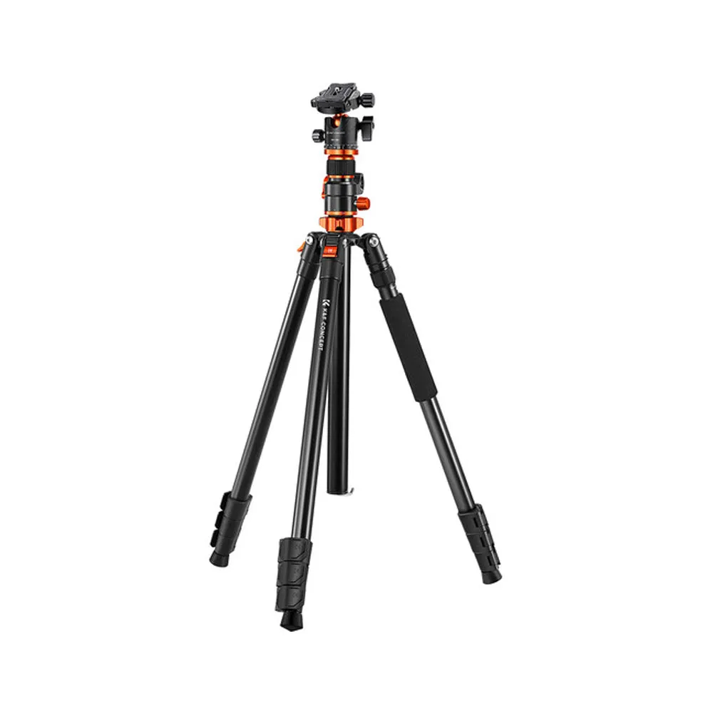 K&F Concept KF09 Series 2-in-1 Aluminum Multifunctional Camera Tripod Monopod Detachable 90"/2.3m Transverse Center with Inverted & Overhead Shooting, 10kg Load, Twist Lock, 28mm Metal Ball Head for DSLR/SLR, Mirrorless Camera | KF09-119