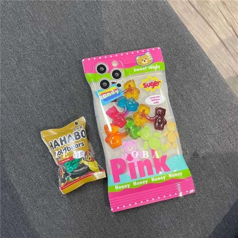 Kawaii Gummy Bears iPhone Case with Holder