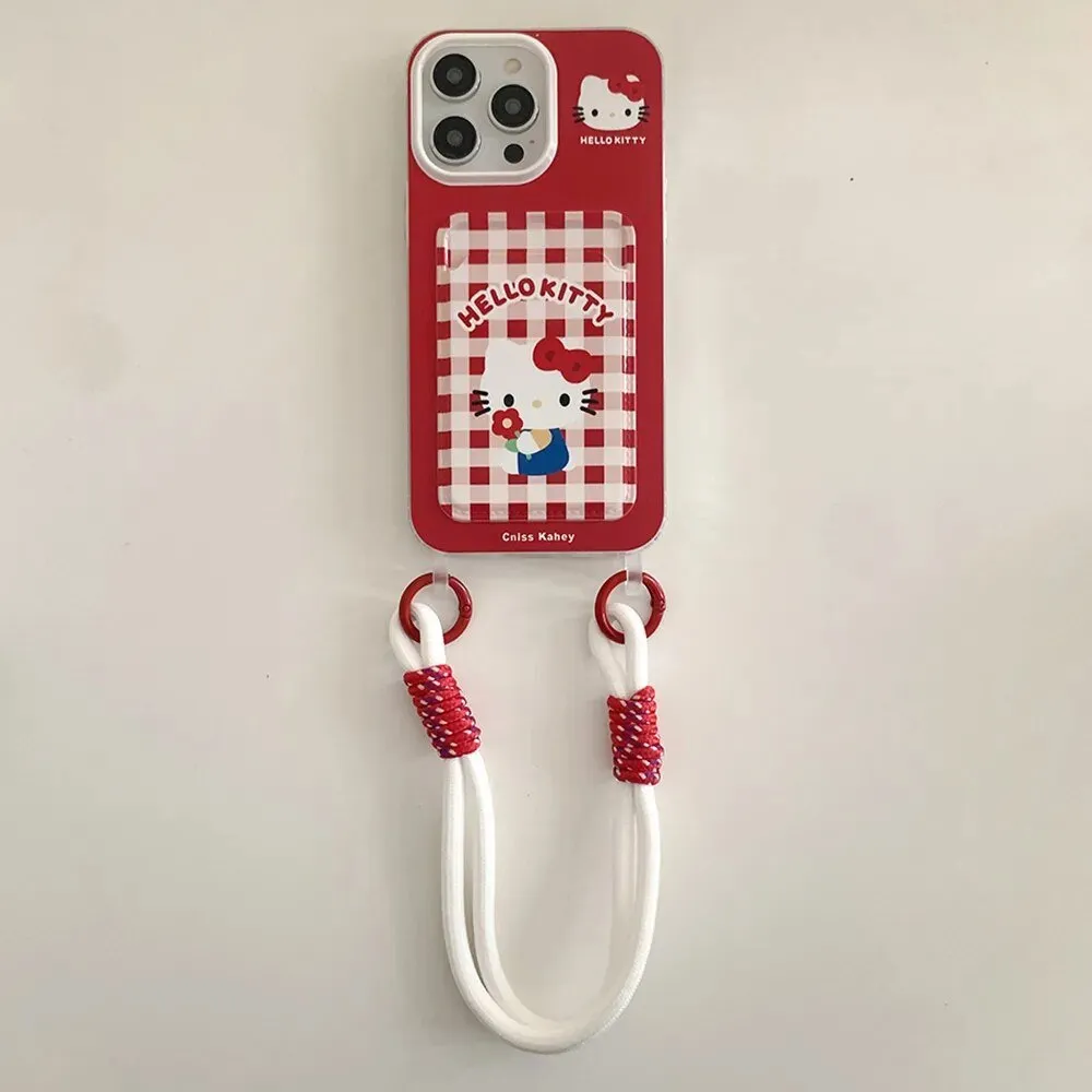 Kawaii Hello Kitty iPhone Case with Lanyard