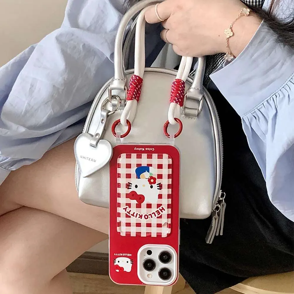 Kawaii Hello Kitty iPhone Case with Lanyard