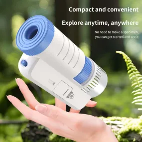 Kids Handheld Microscope | Portable Optical HD STEM Toy | 30x–300x Magnification