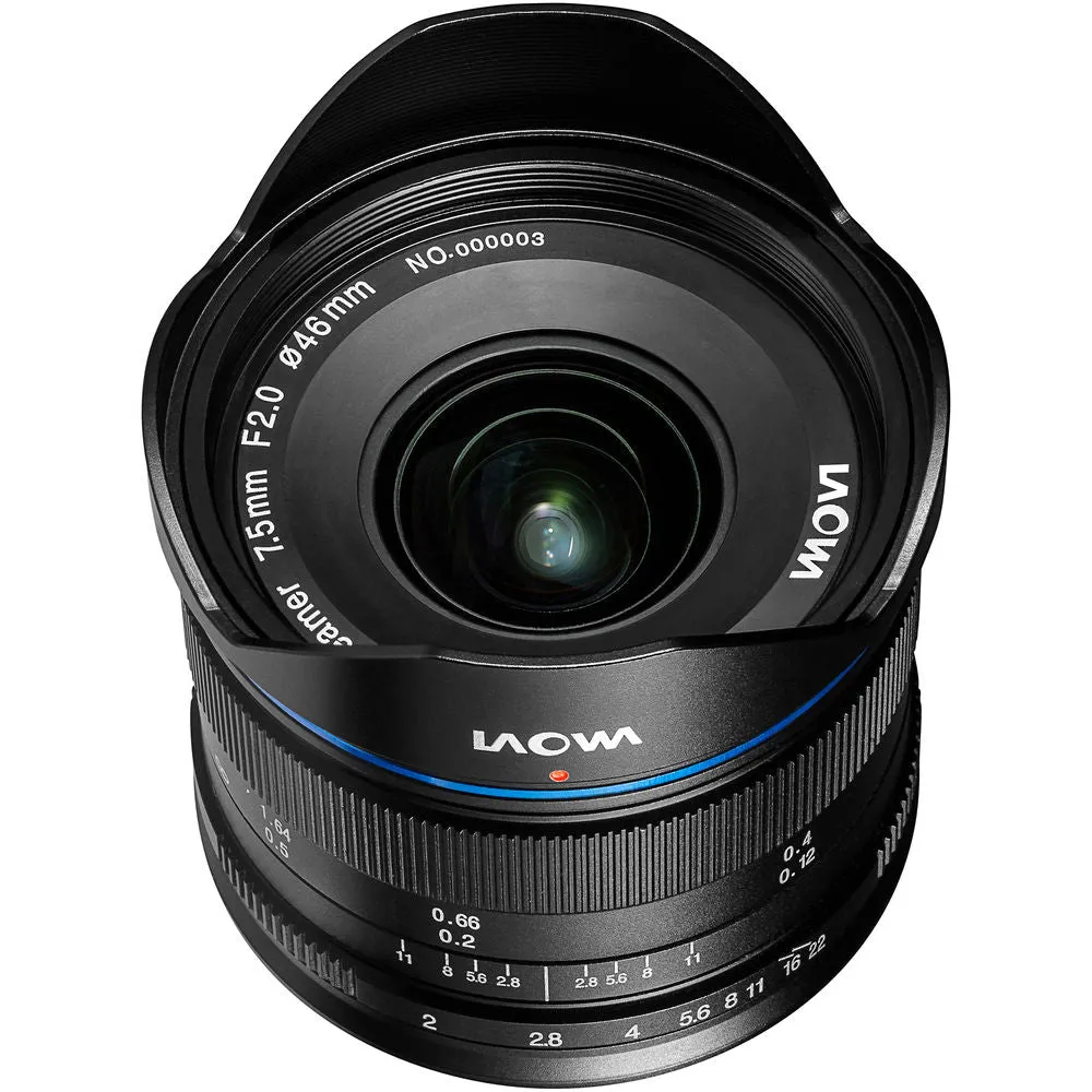 Laowa 7.5mm f/2 MFT Lens for Micro Four Thirds | Black