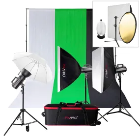 LUMI200II Portrait Photography Studio Flash Strobe Light Triple Kit
