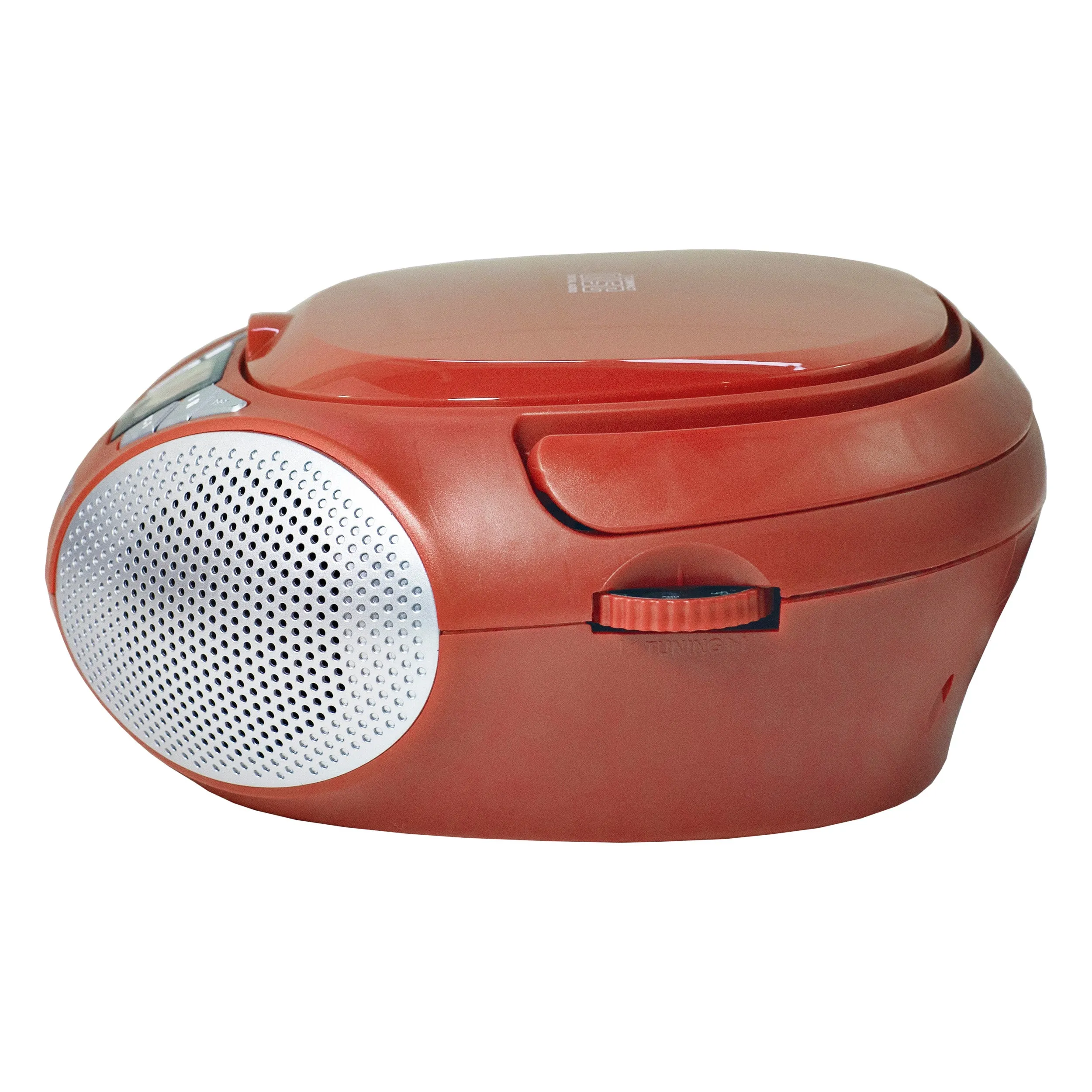 Magnavox MD6924-RD Portable Top Loading CD Boombox with AM/FM Radio in Red