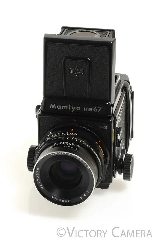 Mamiya RB67 Pro S Camera w/ 90mm F3.8 Lens 120 Back WLVF -Clean, Good Seals-