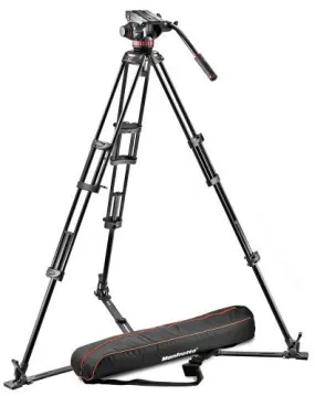 Manfrotto 502AH Video Head & MT055XPRO3 Aluminum Tripod Kit