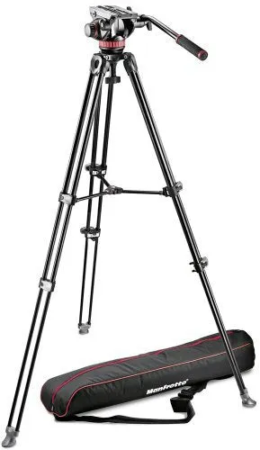 Manfrotto 502AH Video Head & MT055XPRO3 Aluminum Tripod Kit