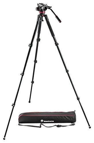 Manfrotto 502AH Video Head & MT055XPRO3 Aluminum Tripod Kit