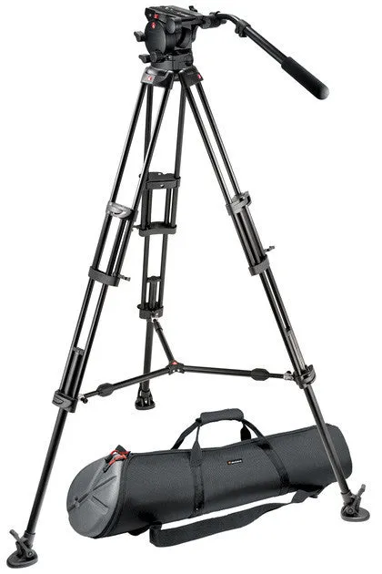 Manfrotto 526 Pro Fluid Video Head 545B Pro Alu Video Tripod MBAG100PN