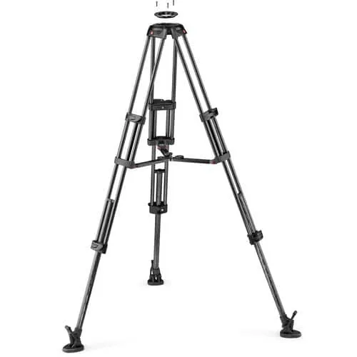 Manfrotto Carbon Fiber Twin Leg Video Tripod Legs with Mid Level Spreader