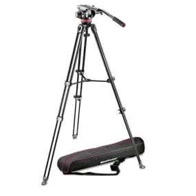 Manfrotto MVK502AM-1 Professional Aluminium  Fluid Video System with Telescopic Twin