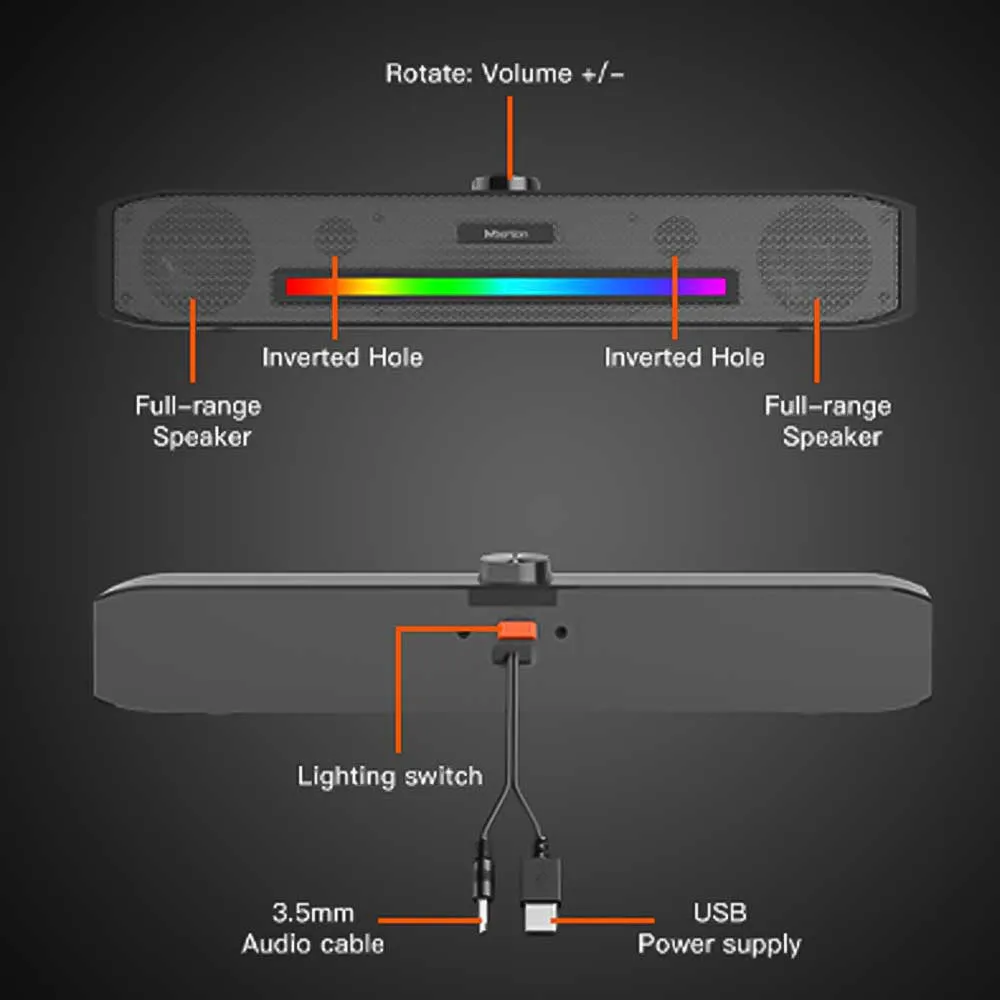 Meetion SP1001 RGB Speaker 2.0
