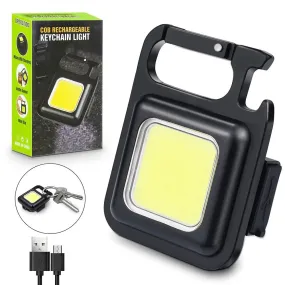 METAL COB RECHARGEABLE KEYCHAIN LIGHT