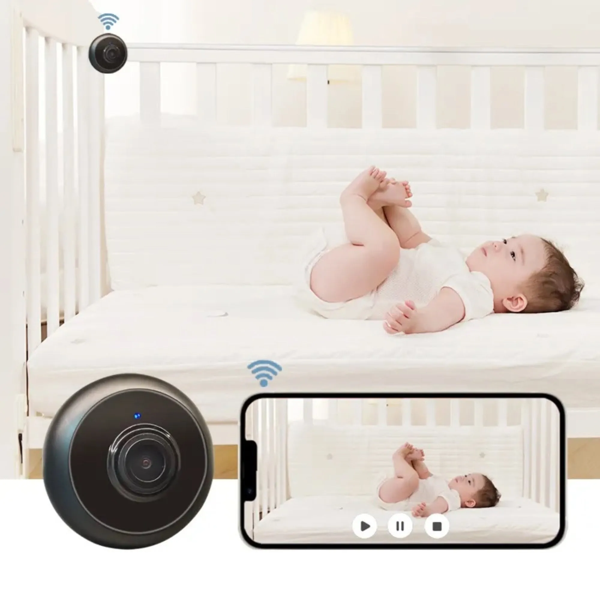 Mini Magnetic Wi-Fi 1080P Security Camera with Night Vision and Motion Detection