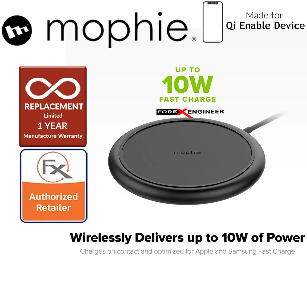 Mophie Charge Stream Pad Plus - up to 10W of power for fast-charging speeds - Black
