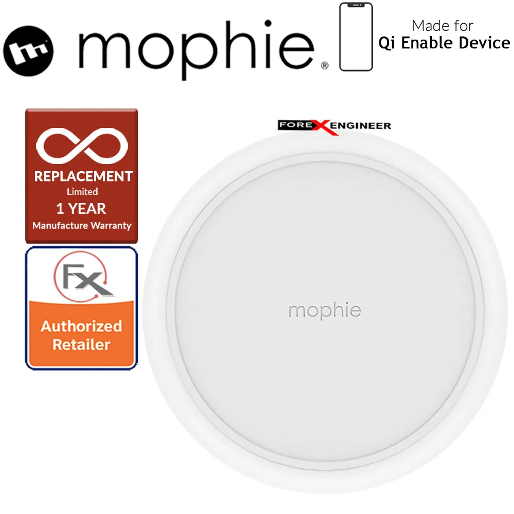 Mophie Charge Stream Pad Plus - up to 10W of power for fast-charging speeds - White