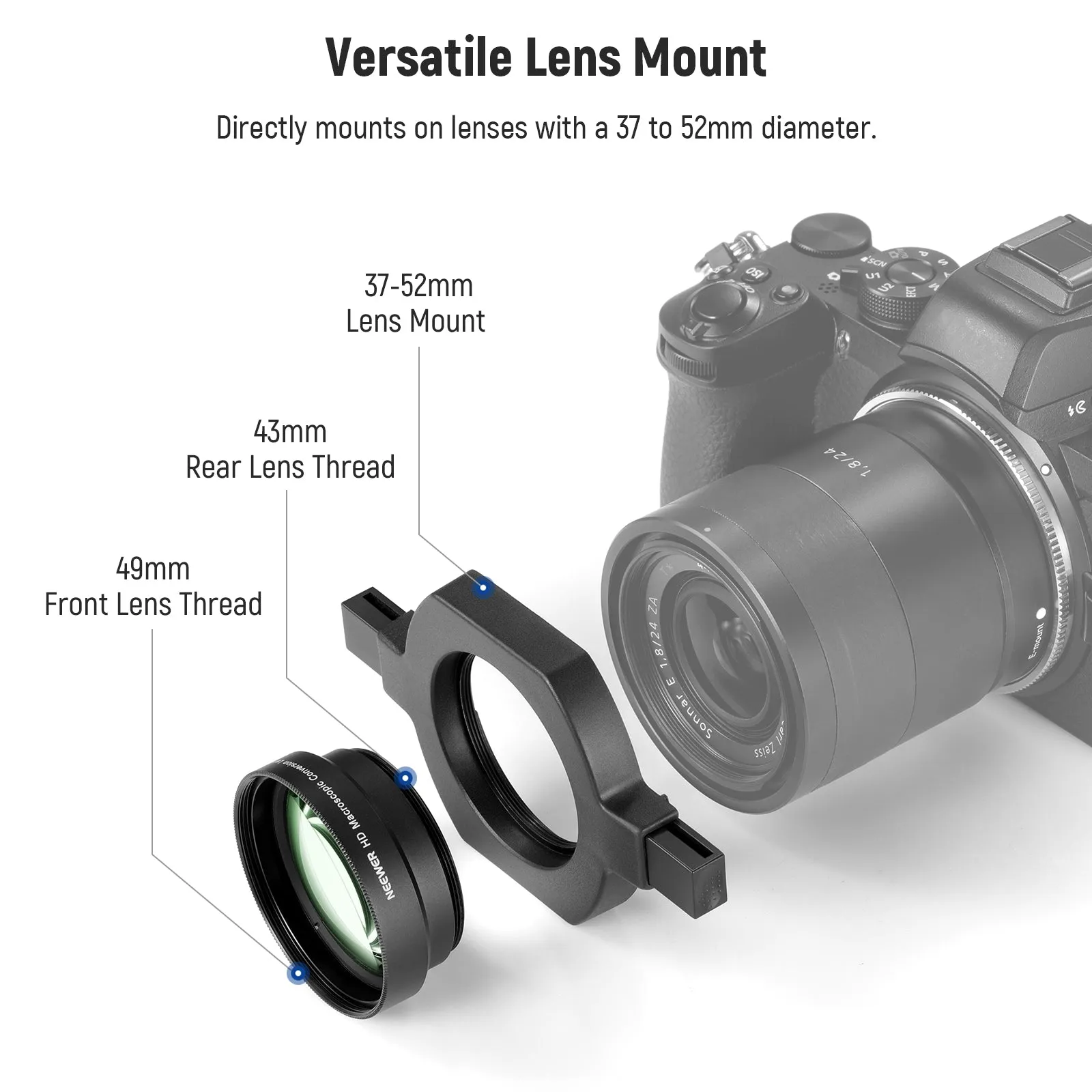 NEEWER LS-40 43mm HD Macro Lens