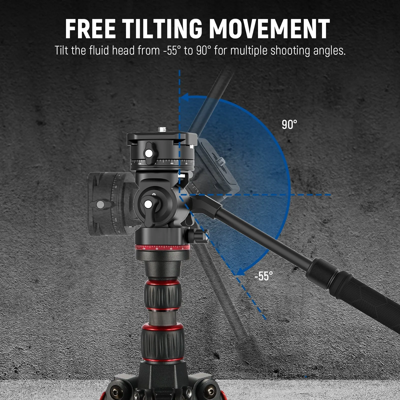 Neewer Metal Fluid Head Tripod Head
