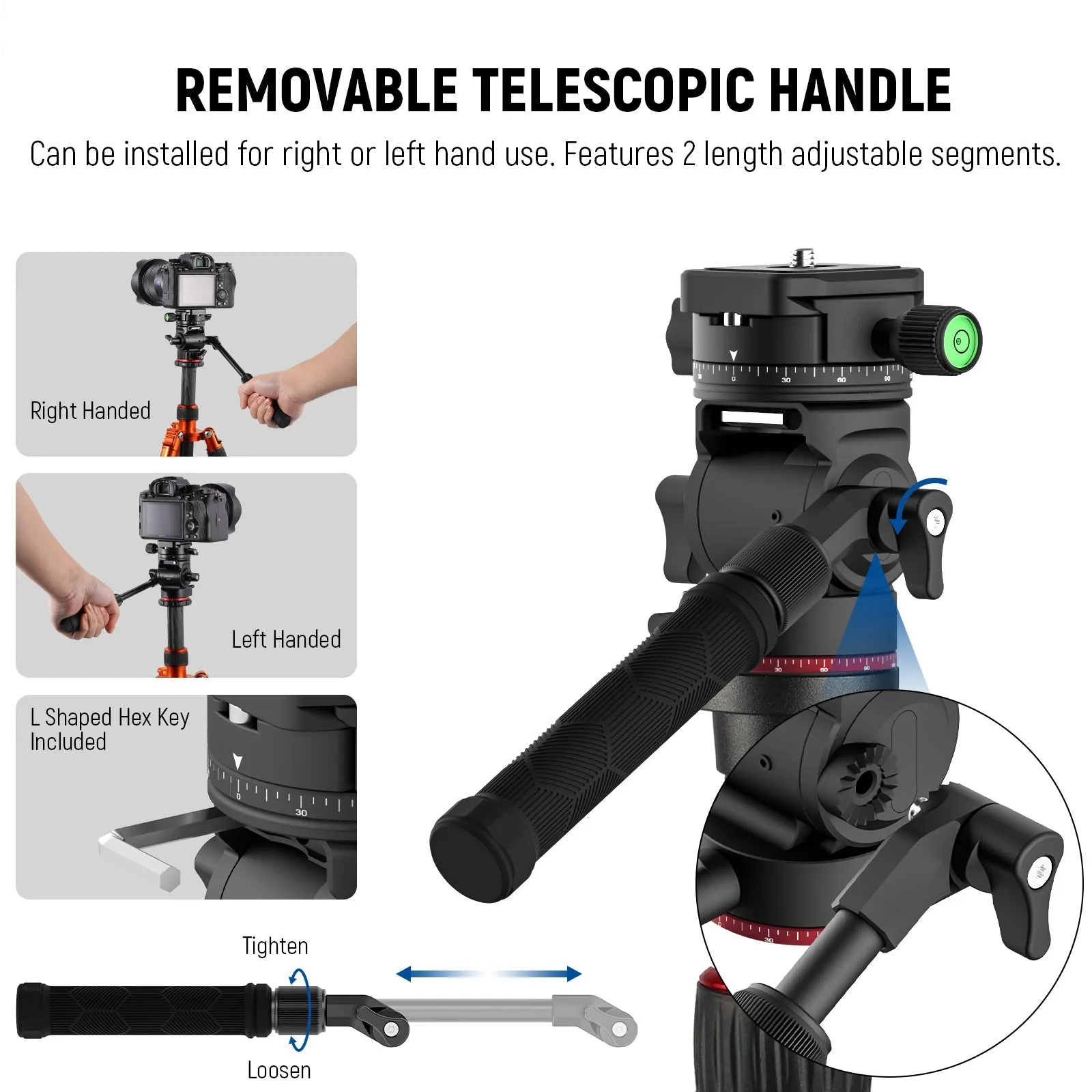 Neewer Metal Fluid Head Tripod Head
