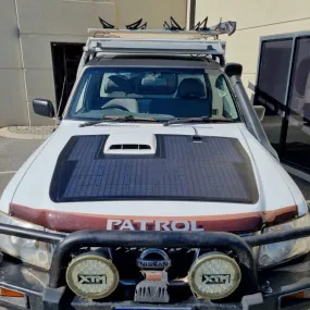 Nissan Patrol (Y61 Y62 with scoop) Lensun 125W Bonnet Flexible Solar Panel