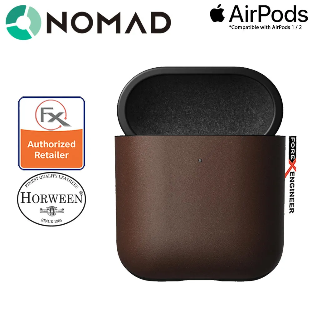 Nomad Rugged Case for AirPods and AirPods with Wireless Charging Case ( Airpods 1 & 2 Compatible ) - Rustic Brown color