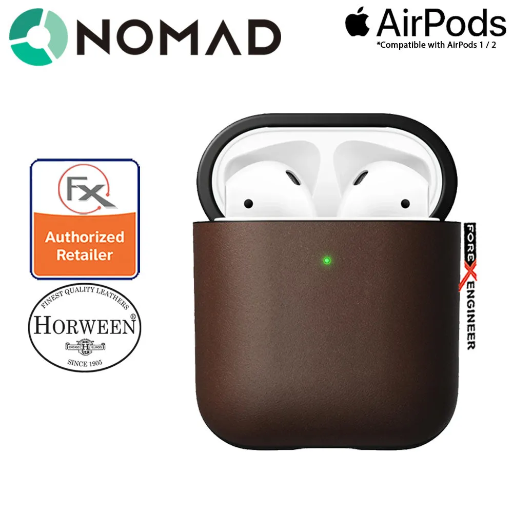 Nomad Rugged Case for AirPods and AirPods with Wireless Charging Case ( Airpods 1 & 2 Compatible ) - Rustic Brown color