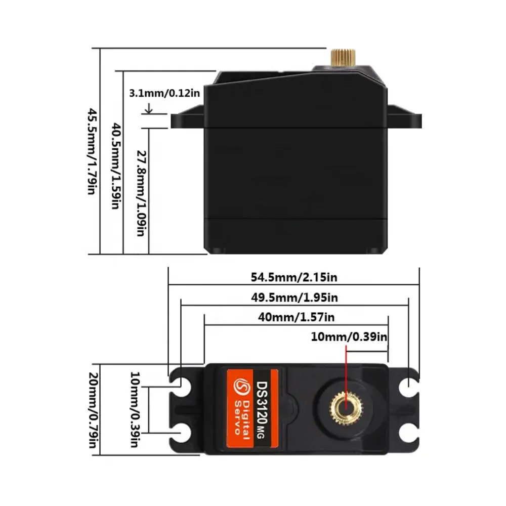 Original High Torque and Performance Full Metal Digital Servo Motor 180 Degree