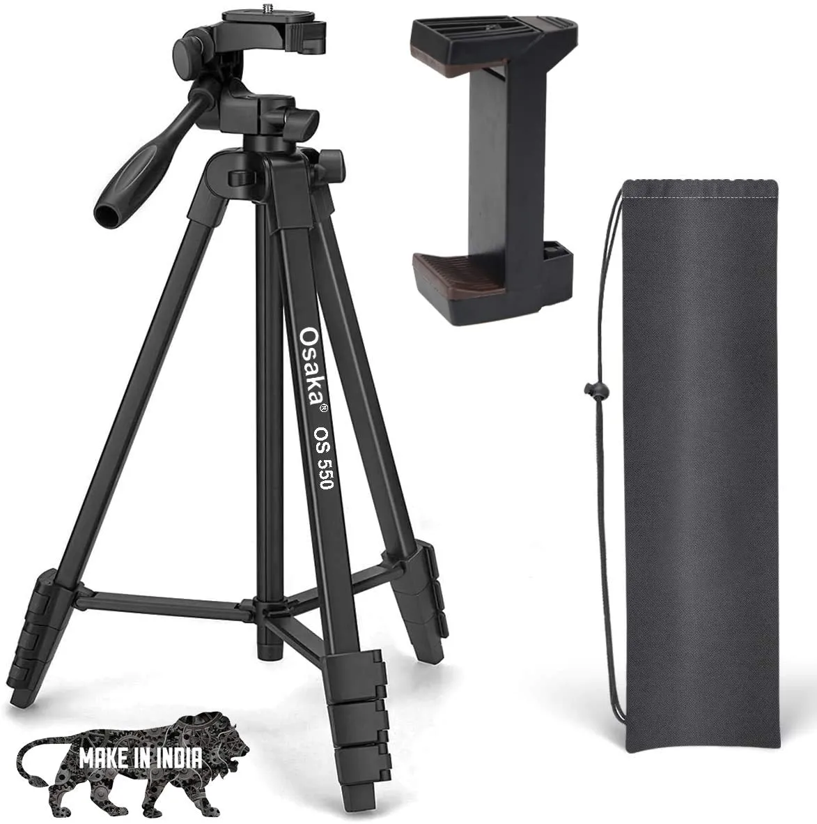 Osaka OS 550 Tripod 55 Inches with Mobile Holder and Carry Case
