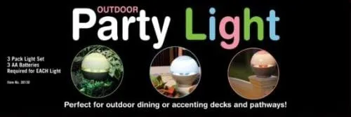 Outdoor Party Light, 3-Pack