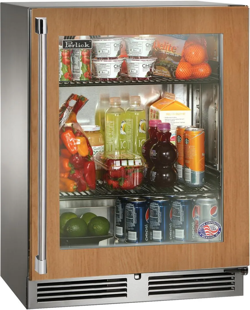 Perlick 24 inch Signature Series 3.1 cu ft Compact Refrigerator HH24RS-4-4
