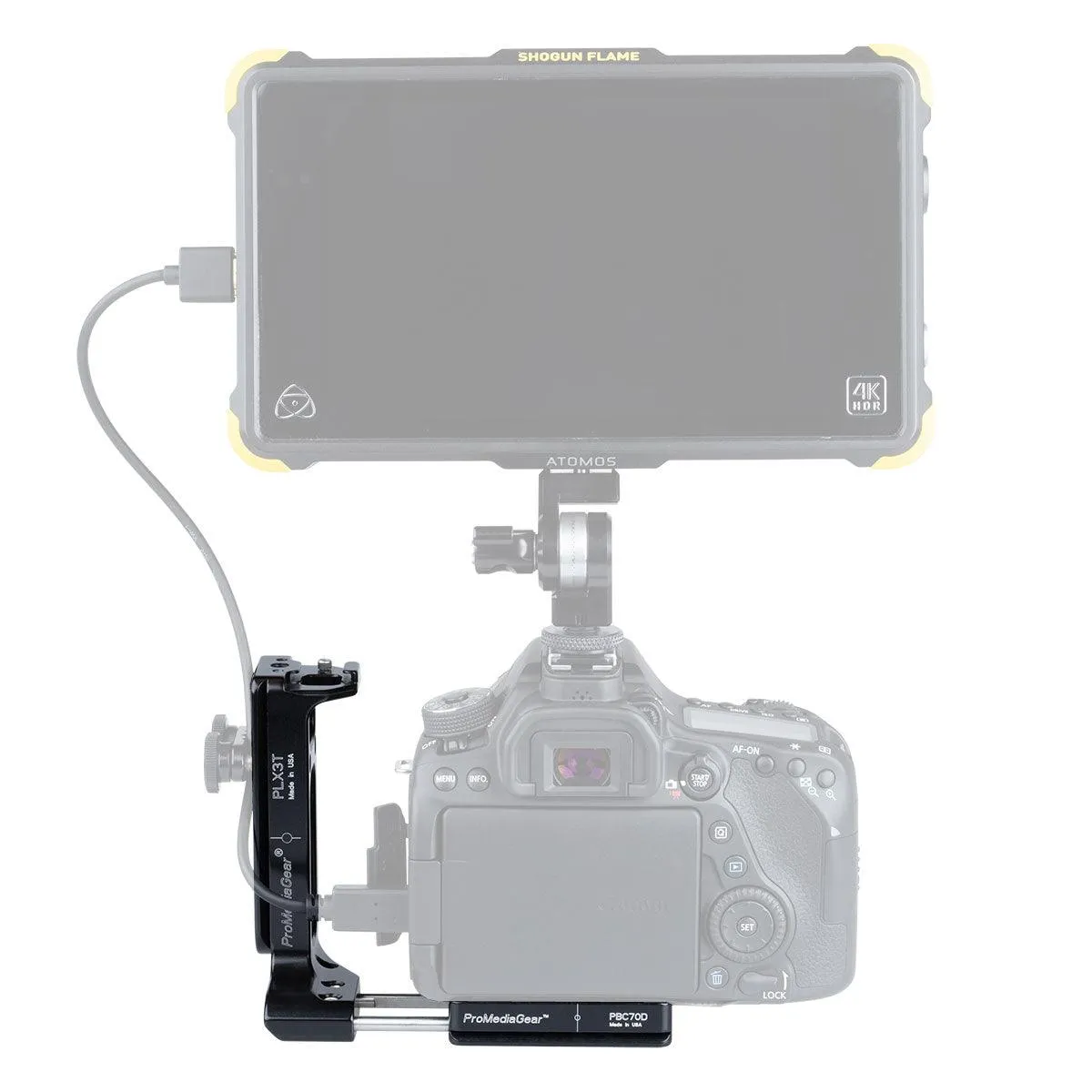 PLC70D Arca-Swiss L-Bracket for Canon 90D | 80D | 70D