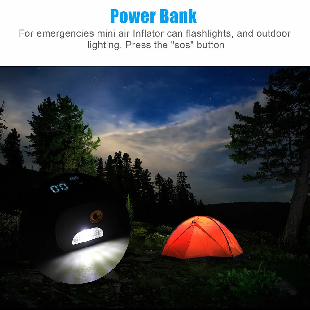 Portable 12v Car Digital Air  Tire  Pump With Multi-purpose