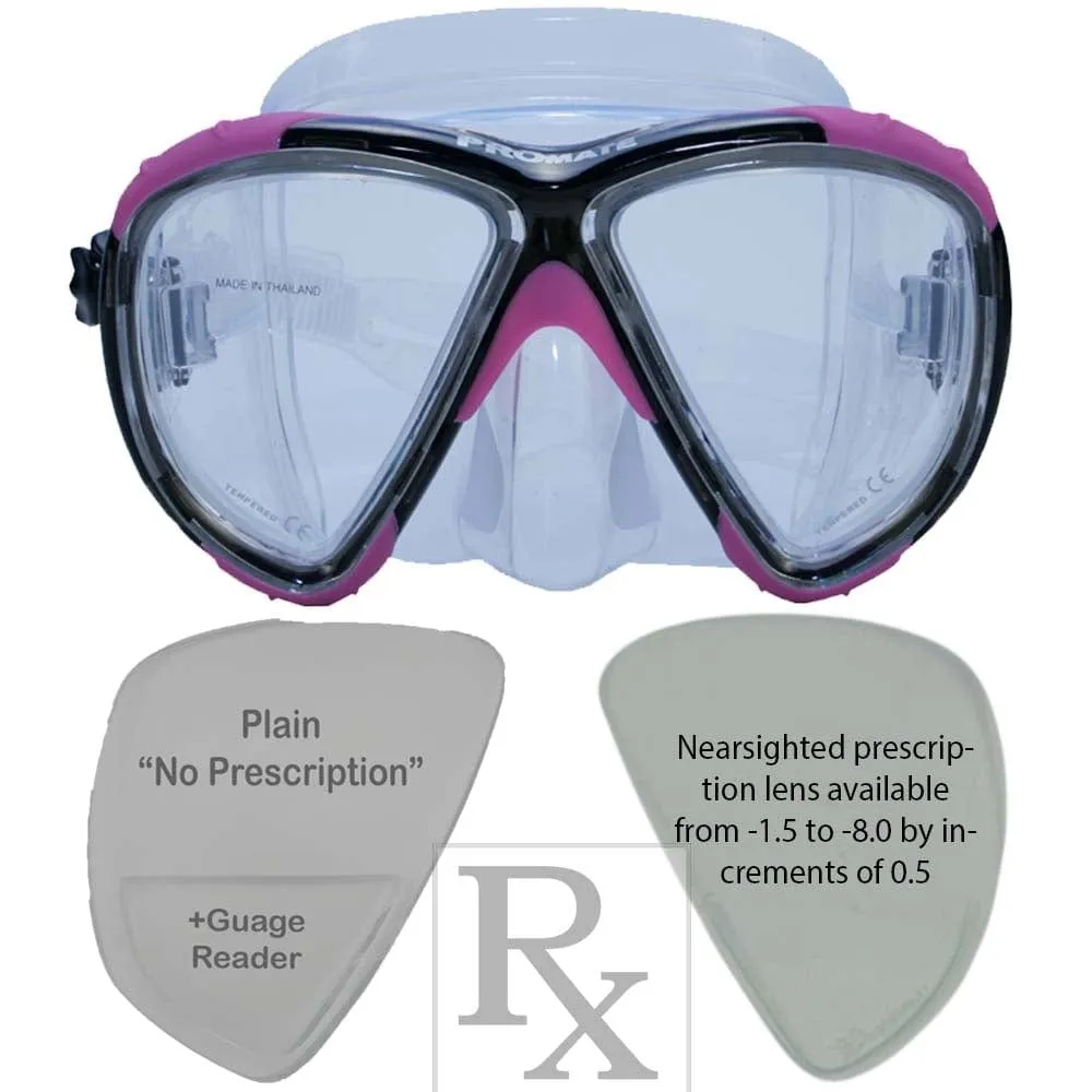 Promate Hawk Eyes Prescription R/X Scuba Diving Snorkeling Mask - MK265 RX