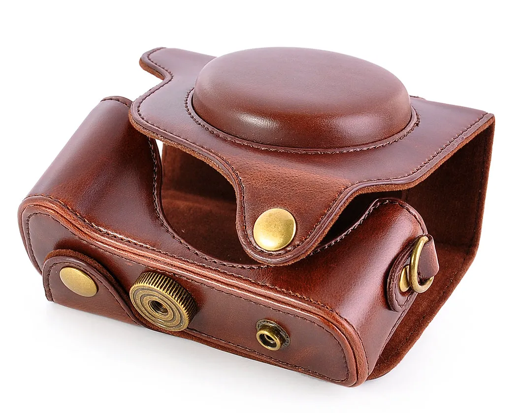 Retro Canon PowerShot G5 X Leather Camera Case