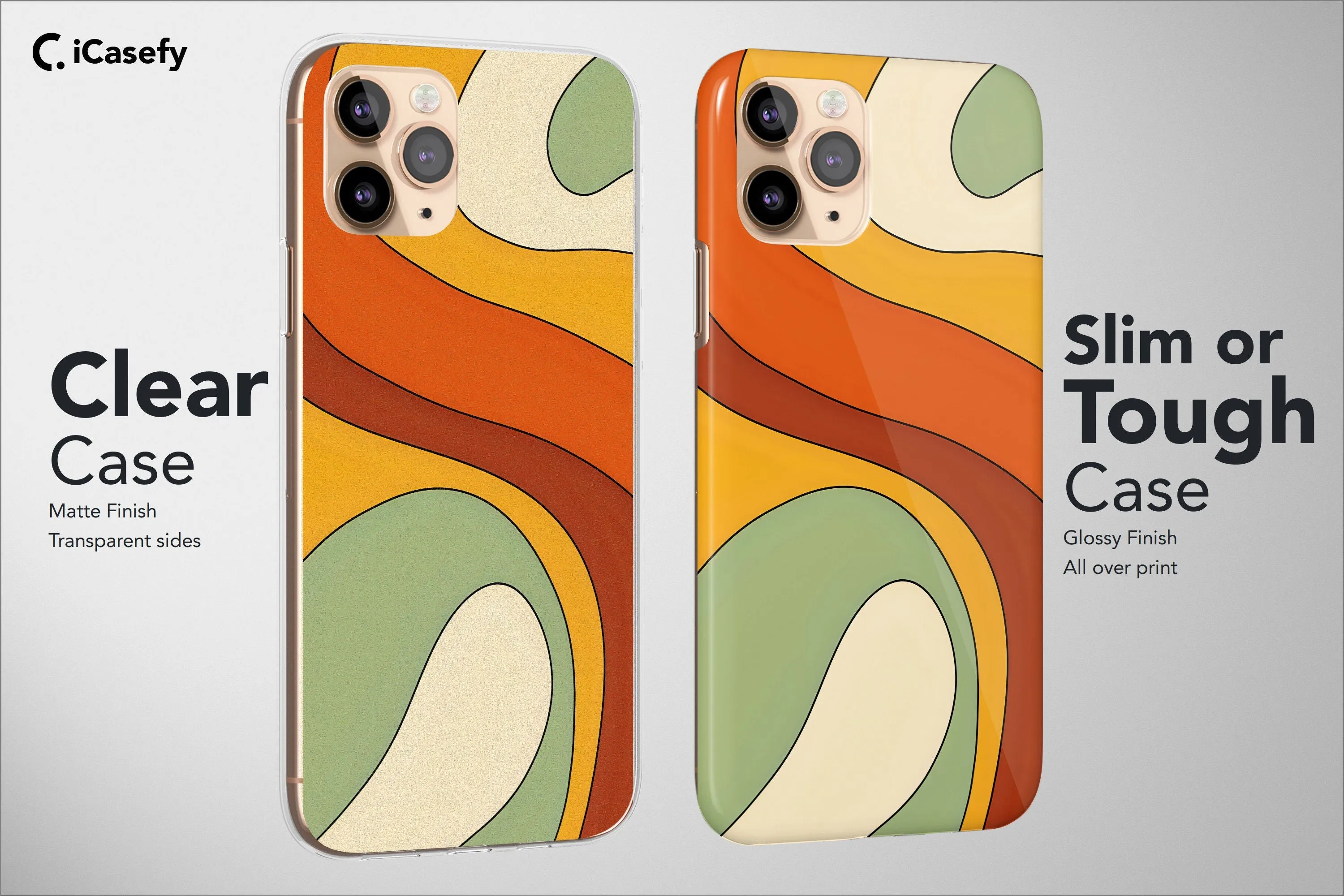 Retro Stripes Phone Case Aesthetic Vintage Lines Cover