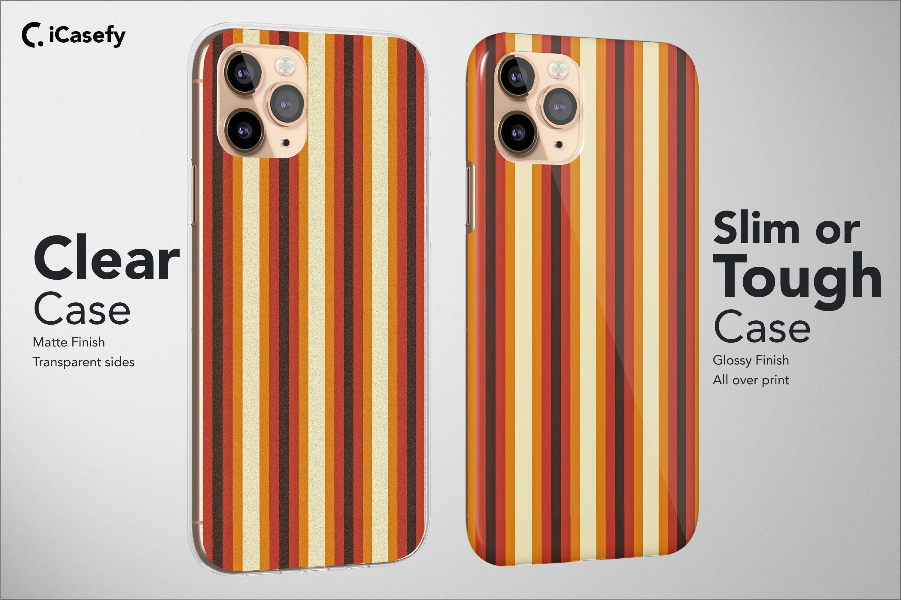 Retro Stripes Phone Case Aesthetic Vintage Lines Cover
