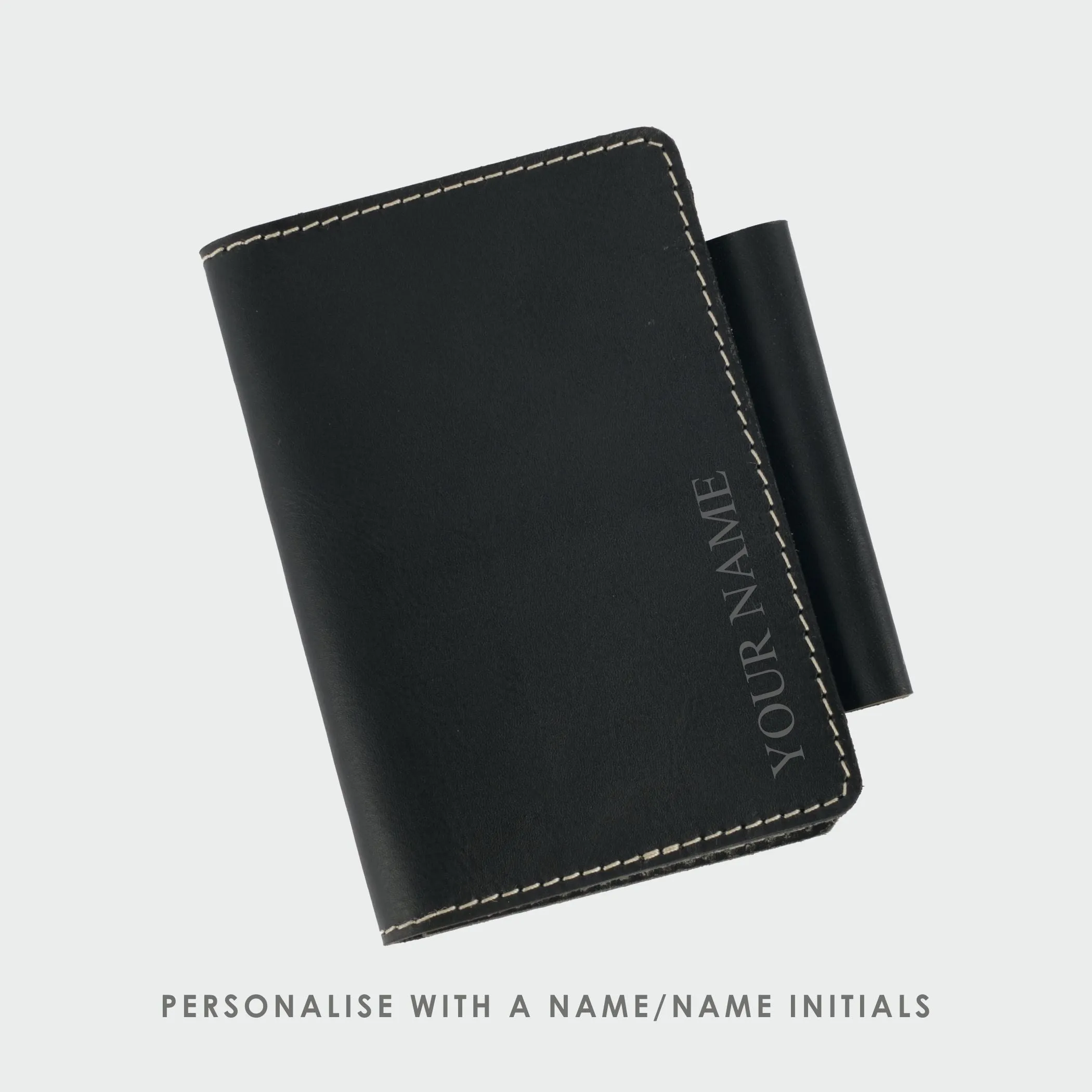 Rustic Brown Leather Passport Cover