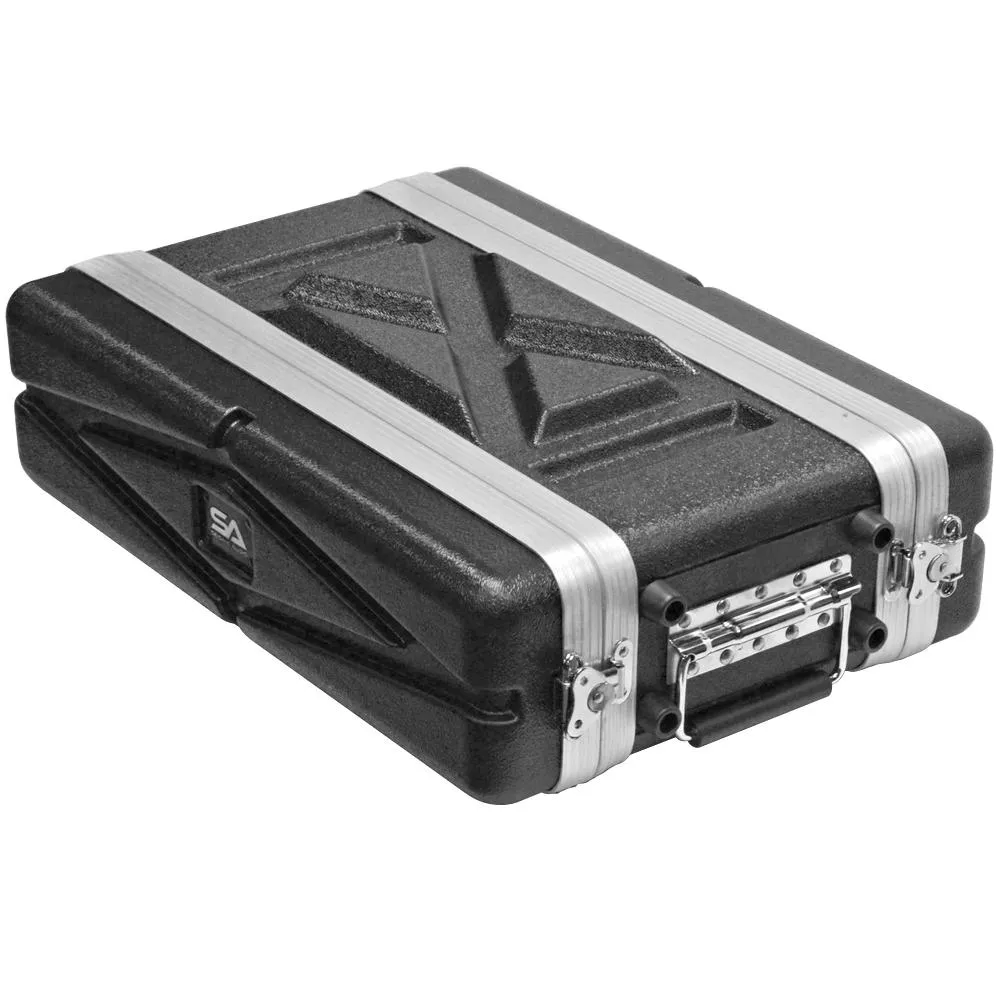SALWR2S - Lightweight 2 Space Compact ABS Rack Case - 2U PA DJ Shallow Rack Case