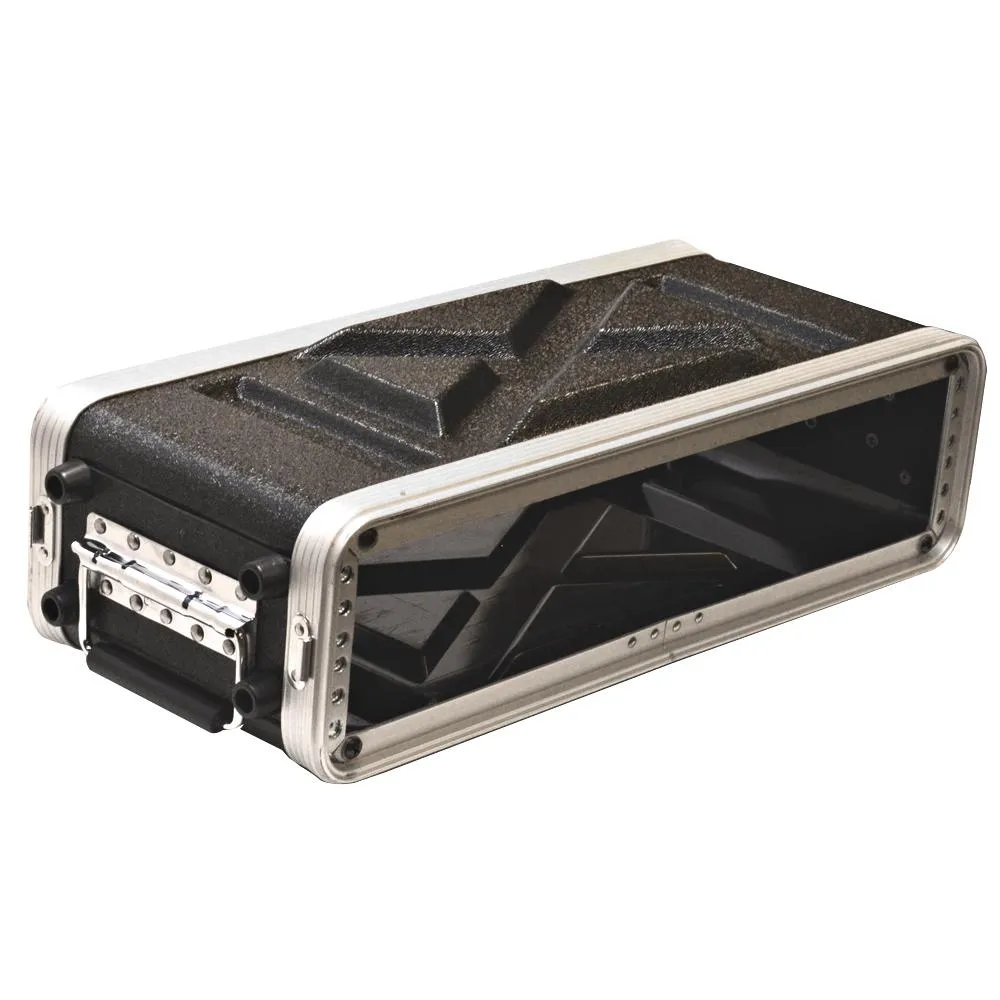 SALWR2S - Lightweight 2 Space Compact ABS Rack Case - 2U PA DJ Shallow Rack Case