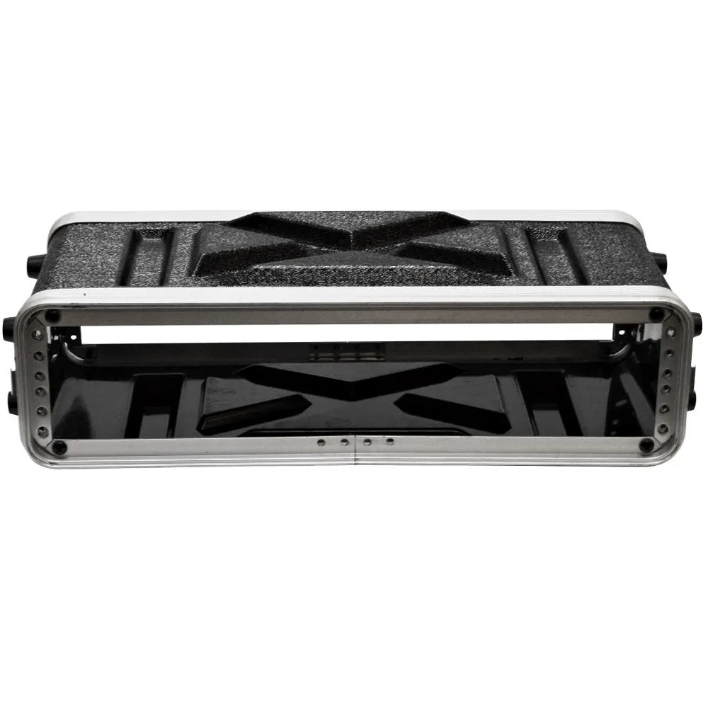 SALWR2S - Lightweight 2 Space Compact ABS Rack Case - 2U PA DJ Shallow Rack Case