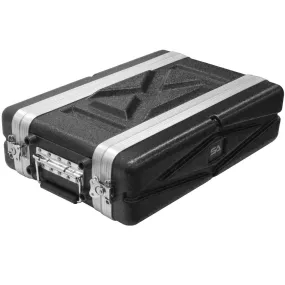 SALWR2S - Lightweight 2 Space Compact ABS Rack Case - 2U PA DJ Shallow Rack Case