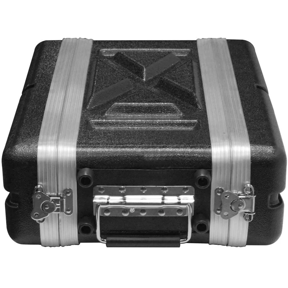 SALWR2S - Lightweight 2 Space Compact ABS Rack Case - 2U PA DJ Shallow Rack Case