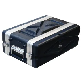 SALWR3S - Lightweight 3 Space Compact ABS Rack Case - 3U PA DJ Shallow Rack Case